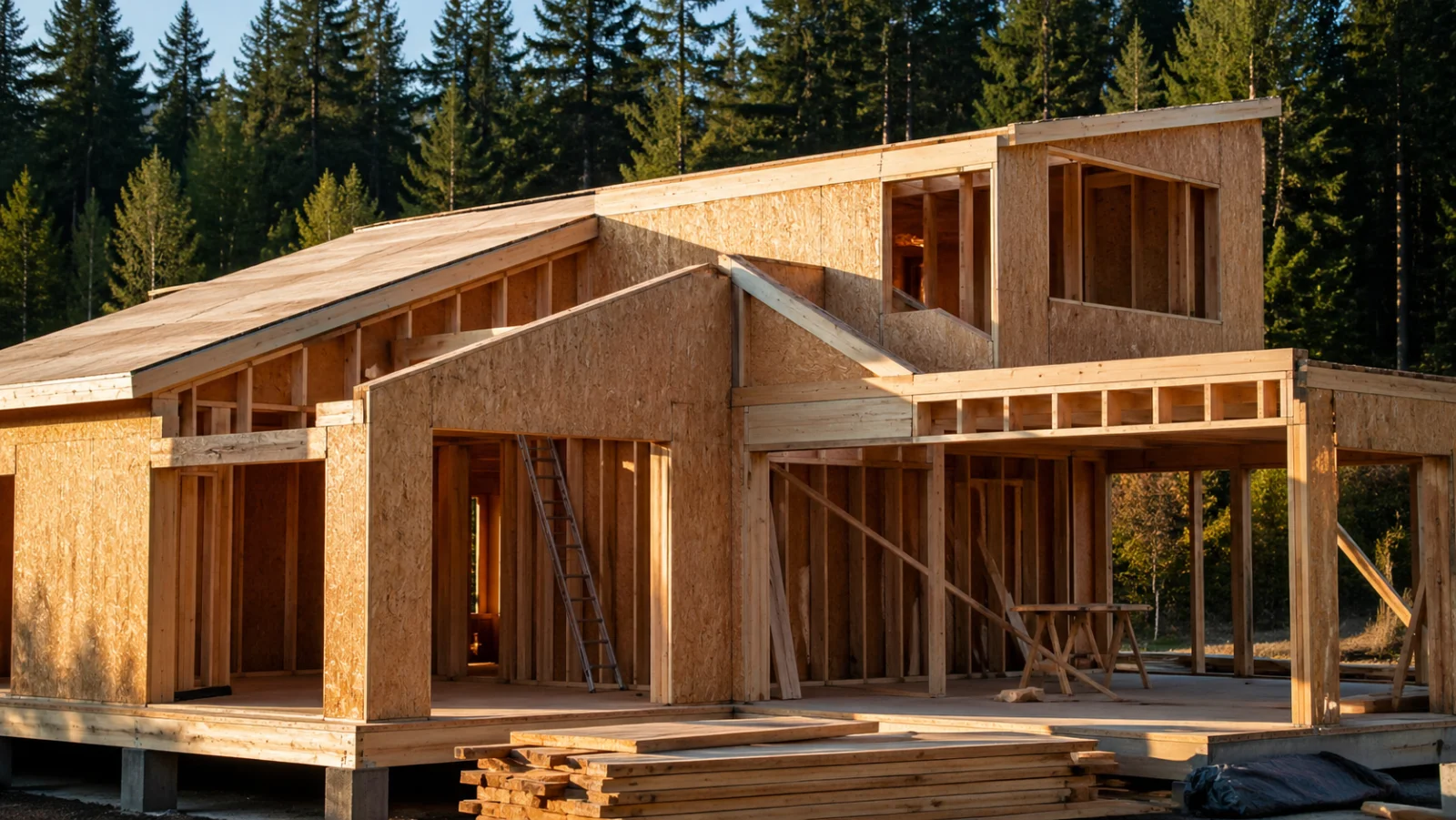 Holzbau im Bau mit ökologischen Baustoffen - Nachhaltige Baustoffe