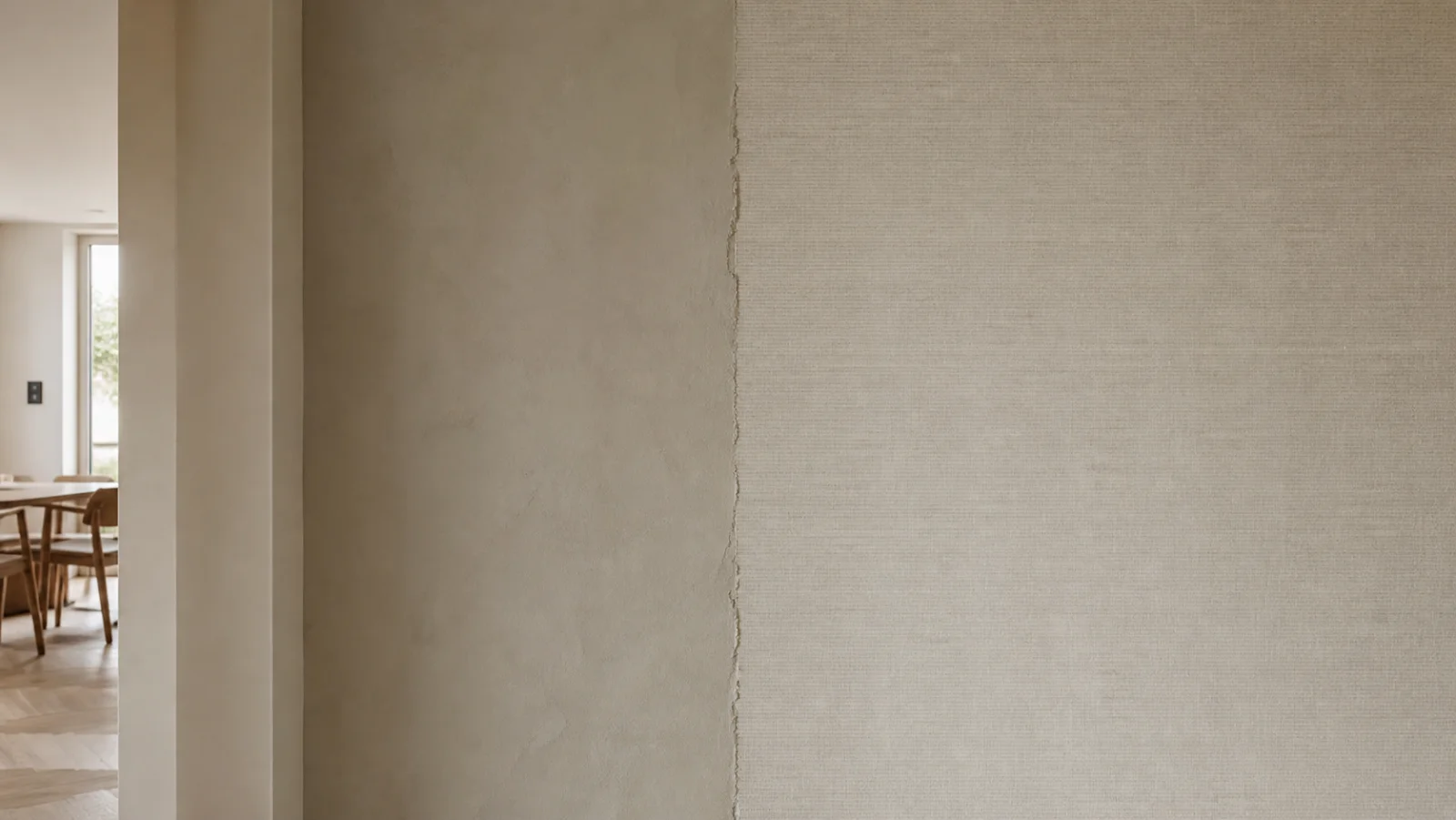 Putz vs Tapete im Wohnzimmer - Wand-Gestaltung Vergleich