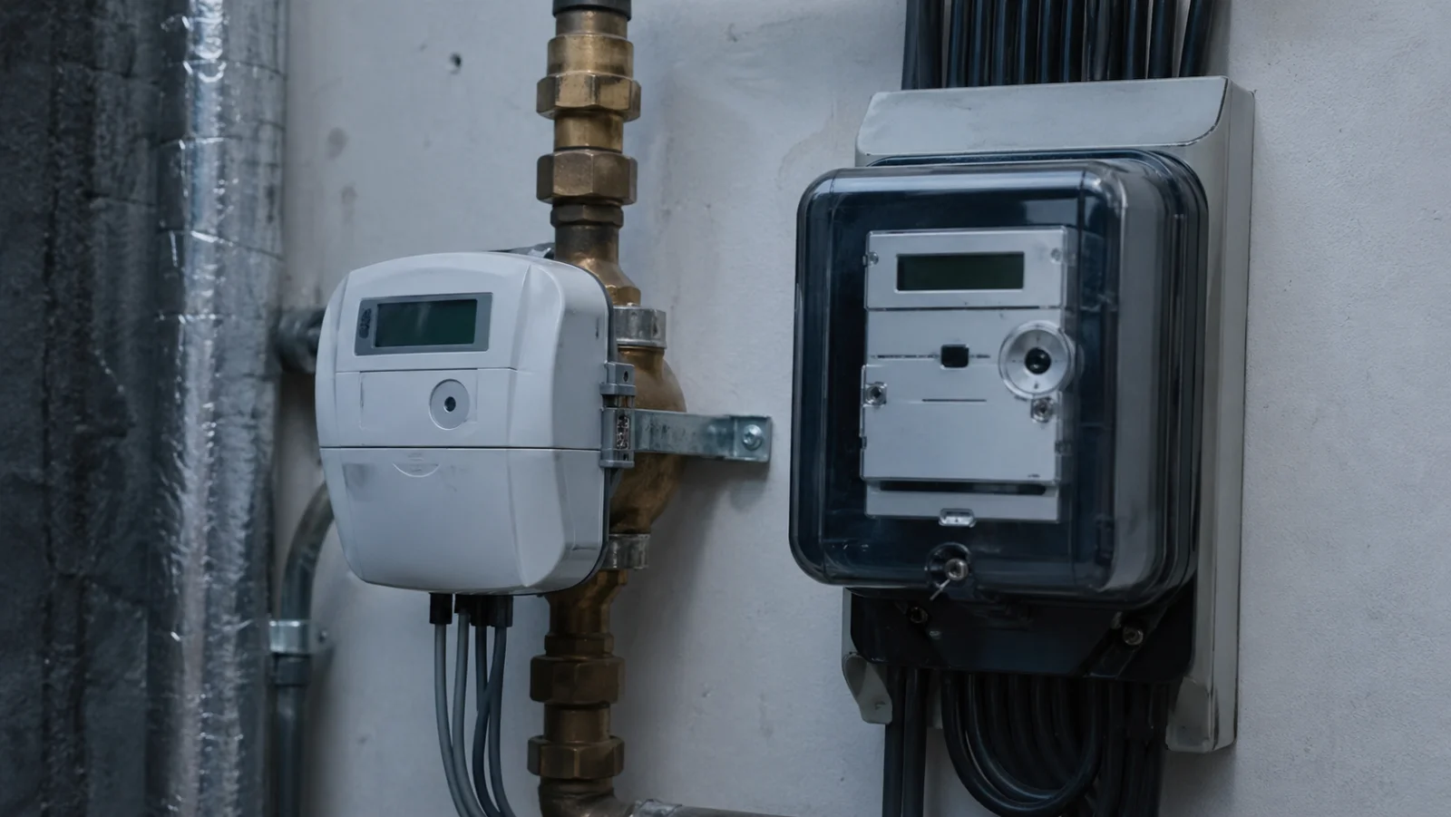 Wärmemengenzähler und Stromzähler an Wärmepumpe - JAZ-Messung